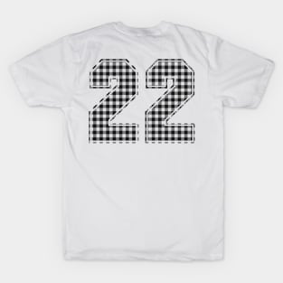 Plaid Number - 22 - Dark T-Shirt